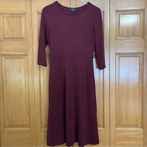 Lulu’s Burgundy 3/4 Sleeve Dress Size Small